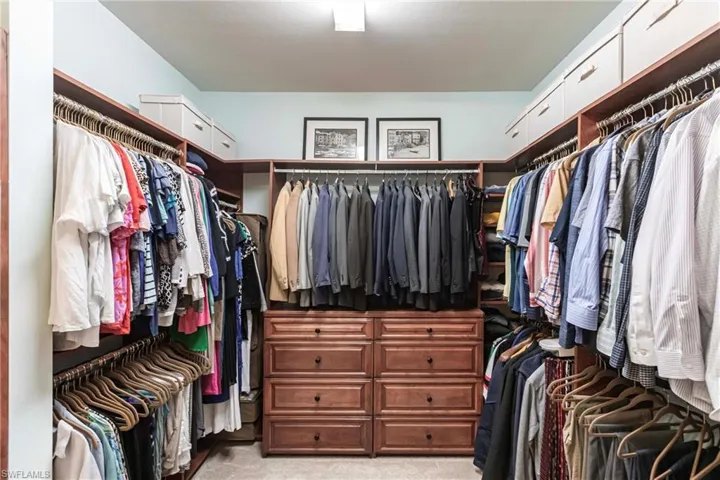 This is part of the spacious closet in the primary suite.
