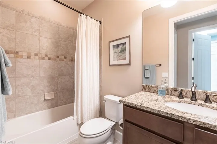 Full guest bathroom just steps to guest bedroom.