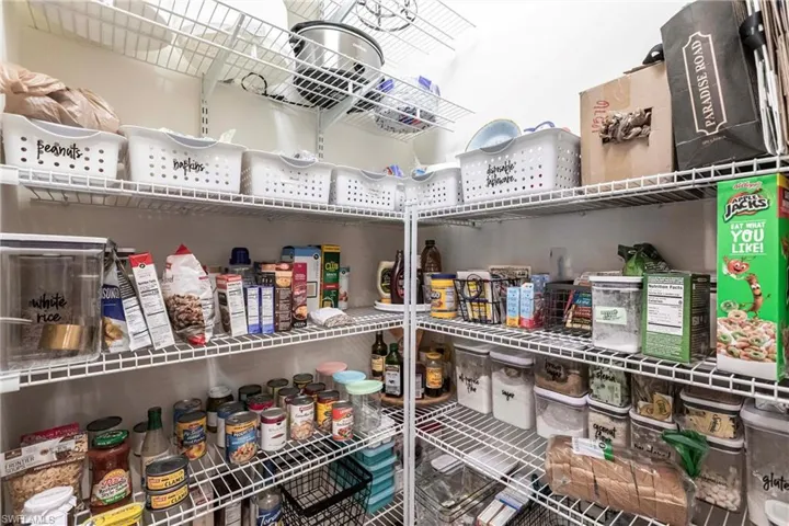 Huge walk-in pantry.