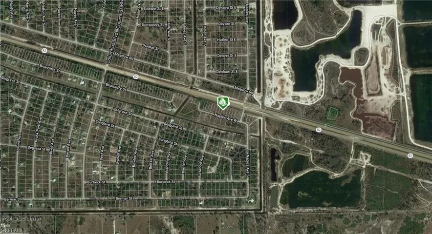 Aerial view of property's location