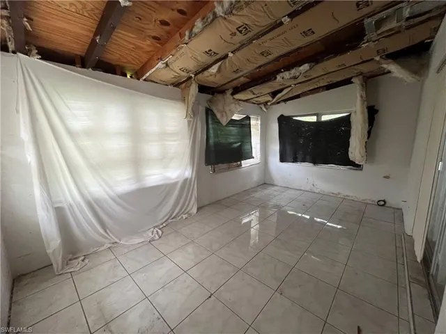 View of tiled spare room