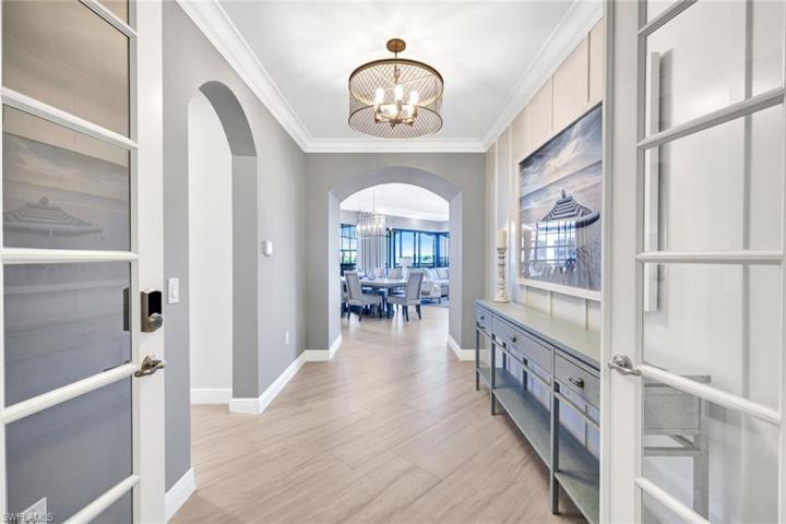 Private Entry French doors to foyer
