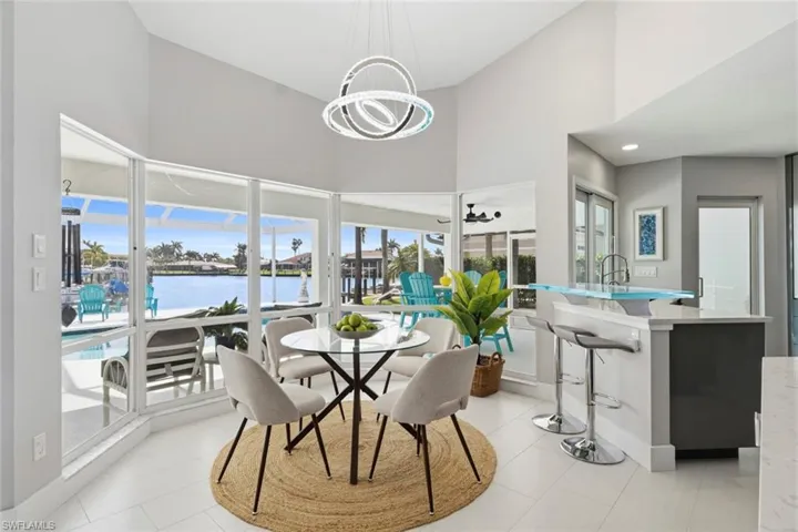 Expansive water views from the dining room too!
