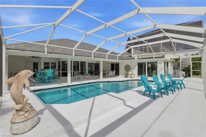 Oversized pool deck (expanded by the homeowner)