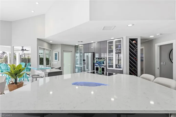 Huge kitchen island.
