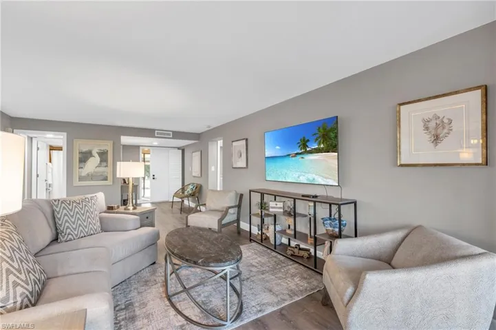 Living room featuring hardwood / wood-style floors