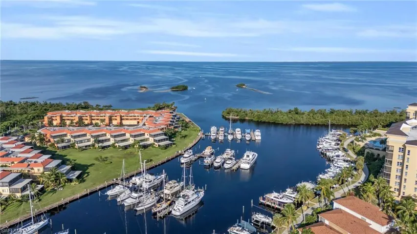 Aerial view featuring The Inlet to the Harbor
