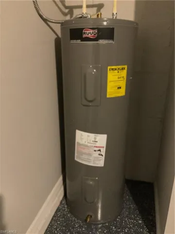 Utilities with electric water heater