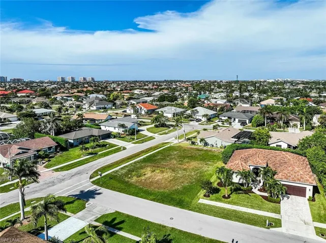 Aerial view of residential area