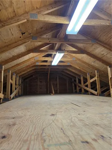custom lighted garage attic storage