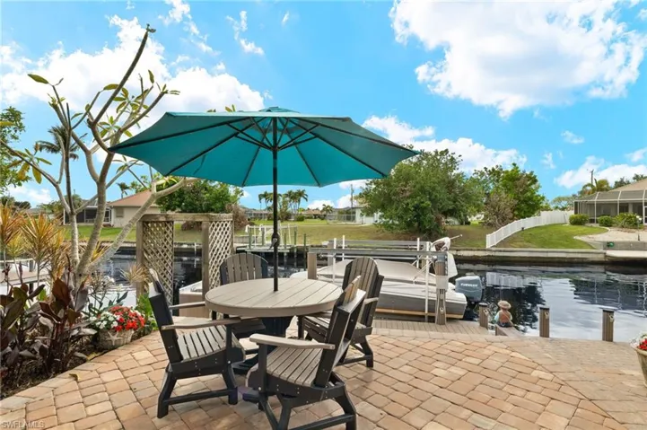 View of patio / terrace featuring a boat dock and a water view