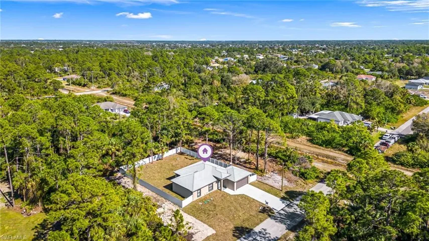 Birds eye view of property