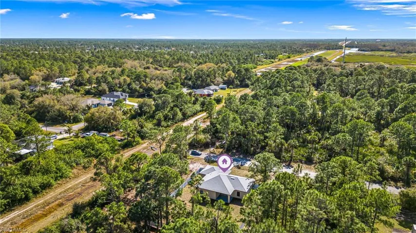 Birds eye view of property