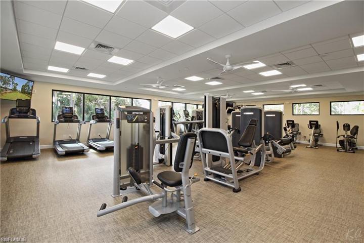 New fitness center with adjoining yoga room