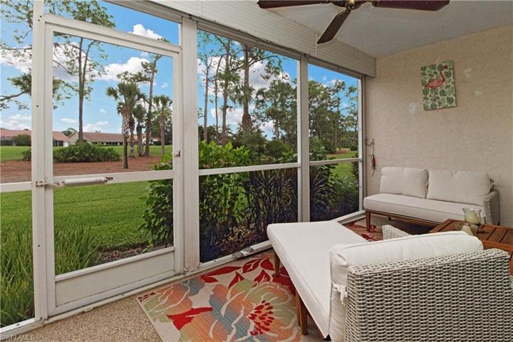 Peaceful view from screened lanai