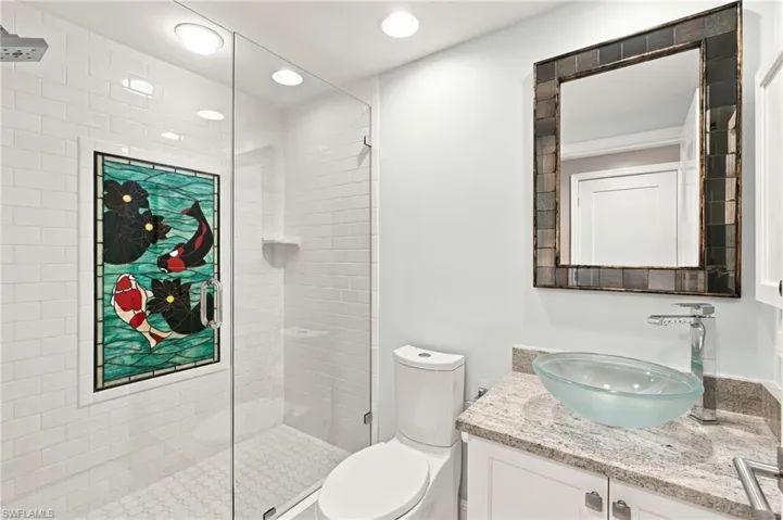Bathroom 2 with walk in tiled shower