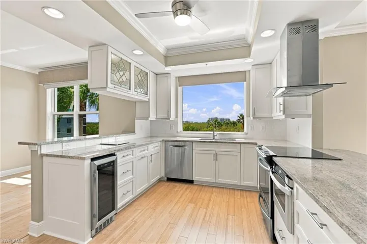 Updated kitchen with protected views