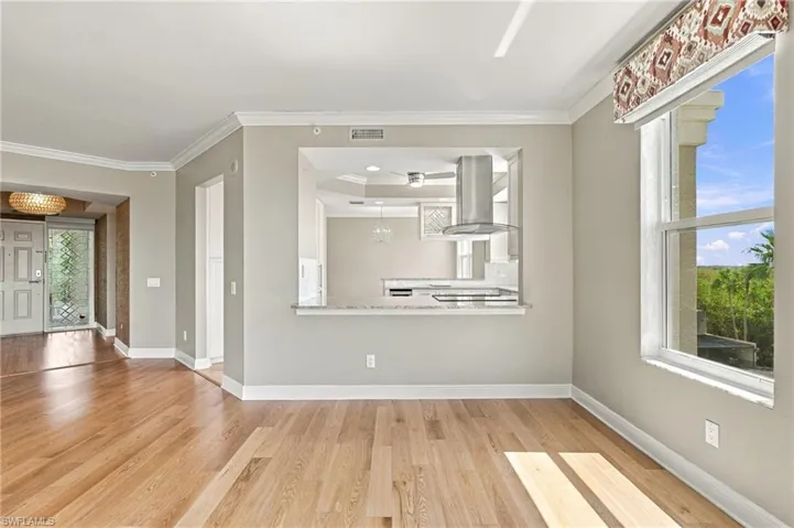 Great room with open living and windows all around
