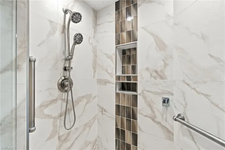 Upgraded walk in shower