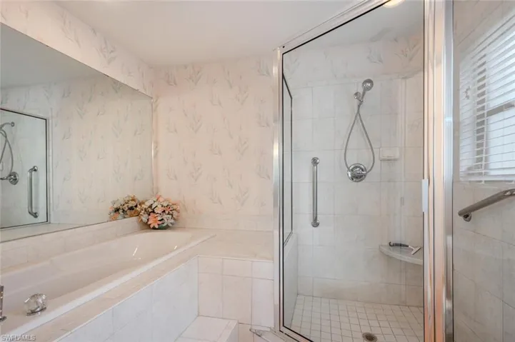 Primary Bath Soaking tub and Walkin Shower