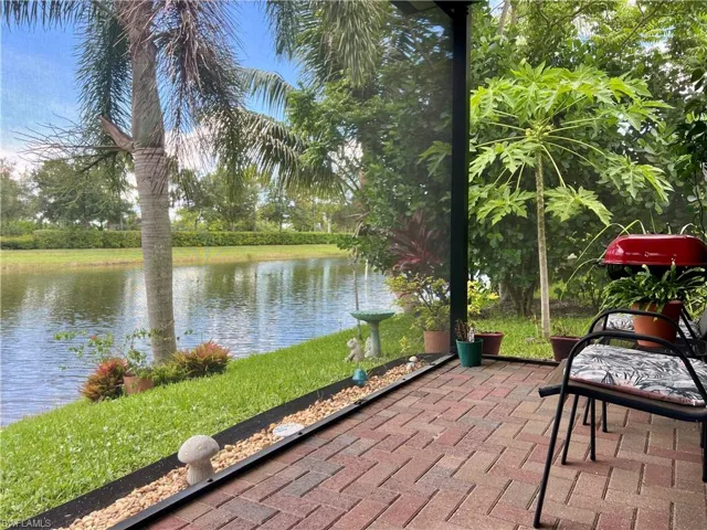 Screened lanai, lake view