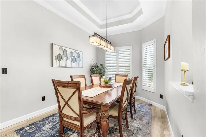 Classic Florida dining room for those special evenings with friends.
