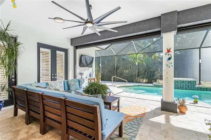 Electric roll down, Kevlar shutters, large seating area under cover, great for enjoying our summer rains.