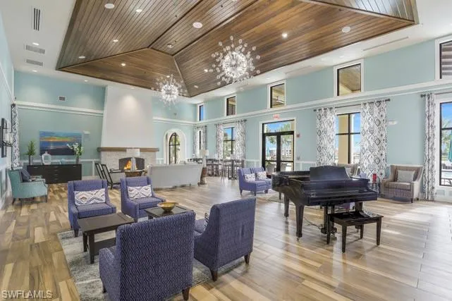 Club LaMorada is designed around a grand lobby and social area, greeting residents and guests in style.