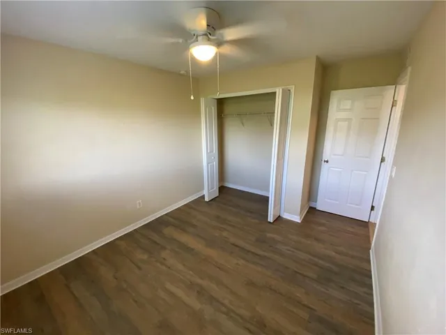 Bedroom #2 showing closet and entrance.