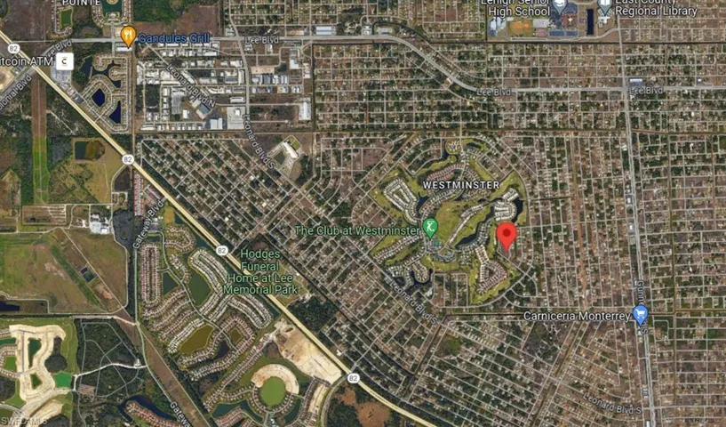 Map location showing CR-82 and golf courses around that area.