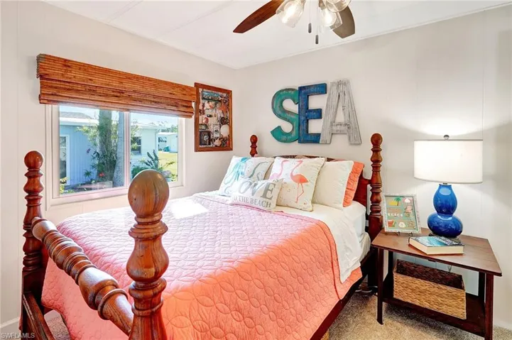 Bedroom with a ceiling fan