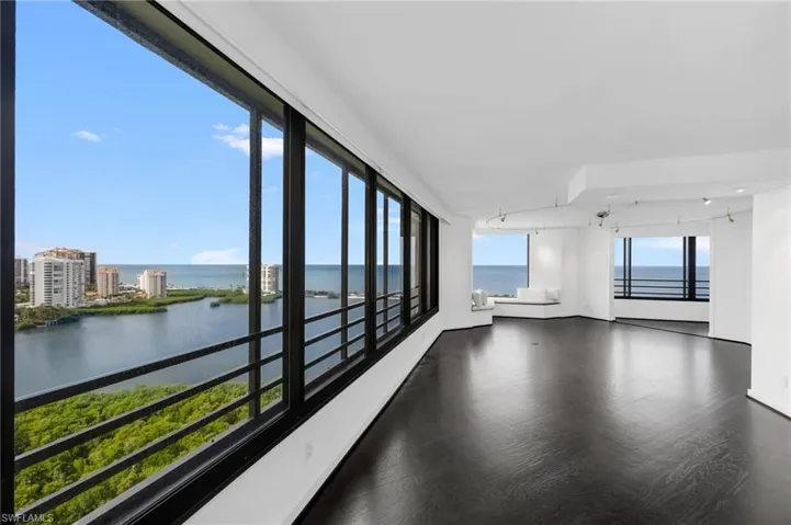 From Kitchen Towards Living Room: A WALL OF WINDOWS!
