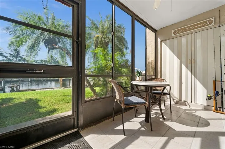 Downstairs screened -in Porch. Just feet from your boat dock!