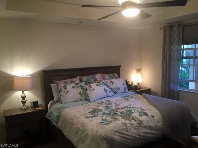 Bedroom with ceiling fan