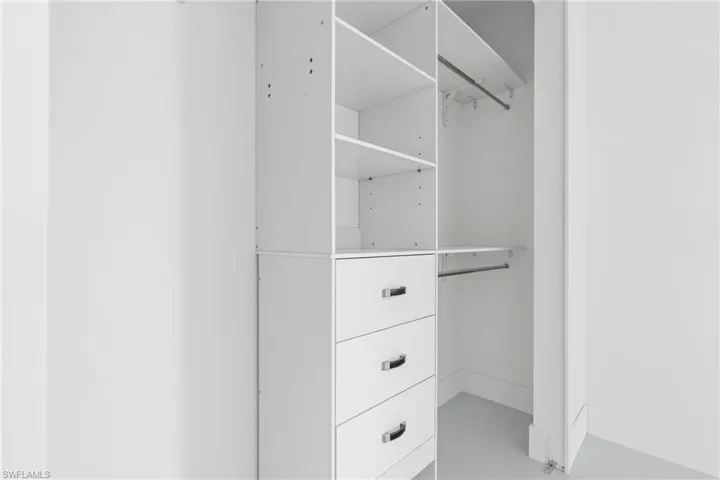 View of walk in closet