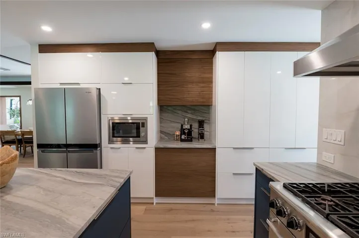 Custom coffee station and pantry storage