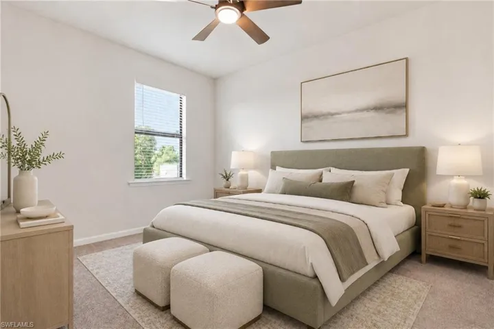 Virtually staged- Second bedroom