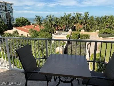 Balcony with outdoor dining space