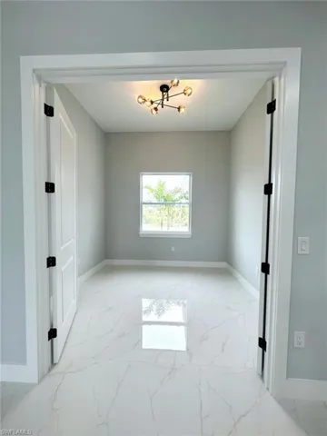 View of tiled spare room