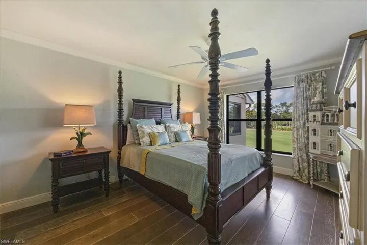 Bedroom with golf course view