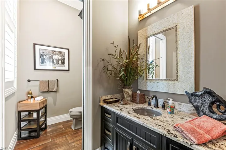 Half bath off the bonus room
