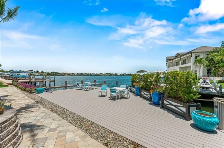 Trex decking featuring ample seating over looking Robert's Bay