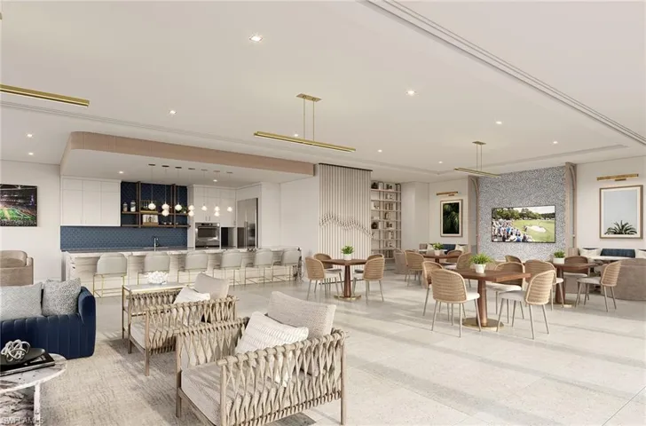 Lobby with recessed lighting