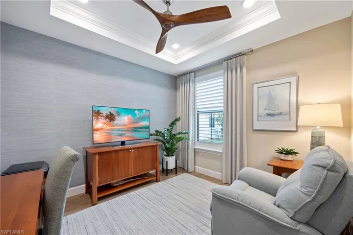 Optional Den w/Tray & Coffered Ceiling