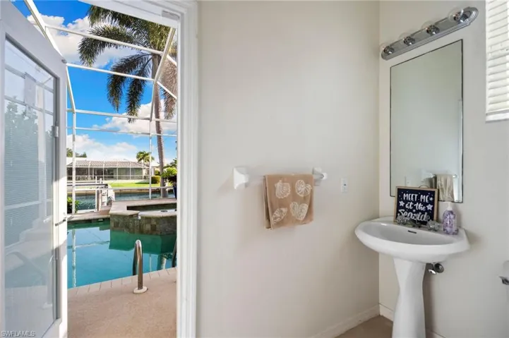 Pool Bathroom and closed storage too!