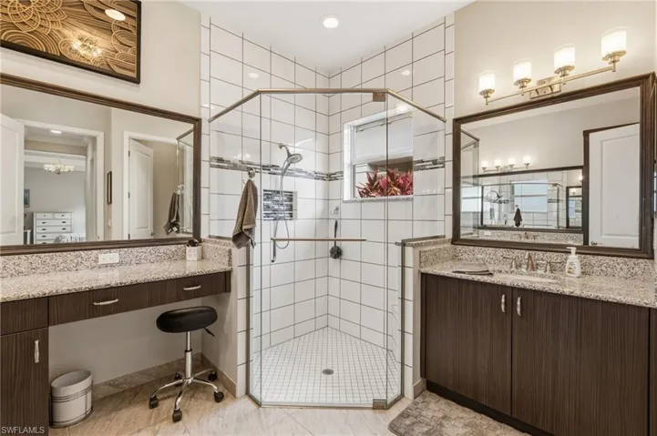 Notice the framed mirrors
