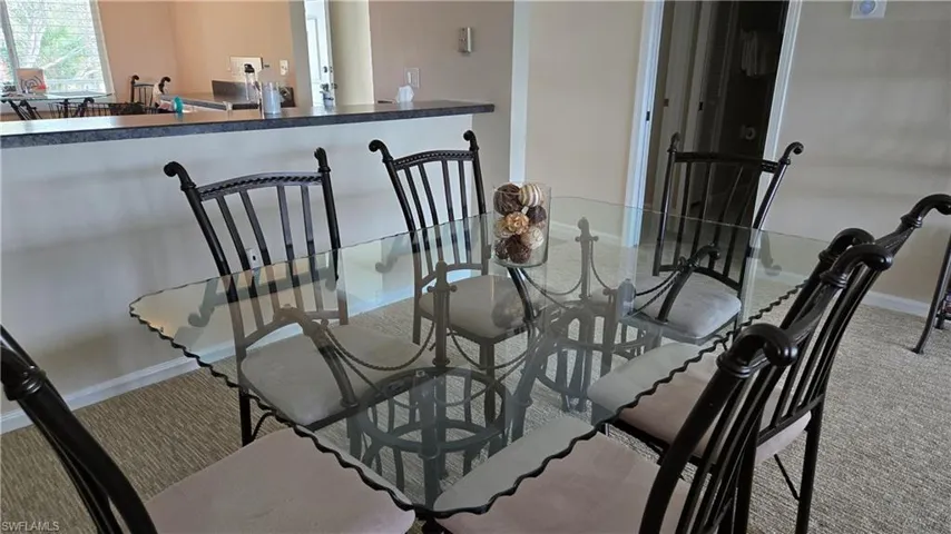 Dining area open to living room