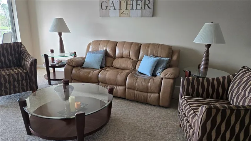 Roomy living room  just right for entertaining