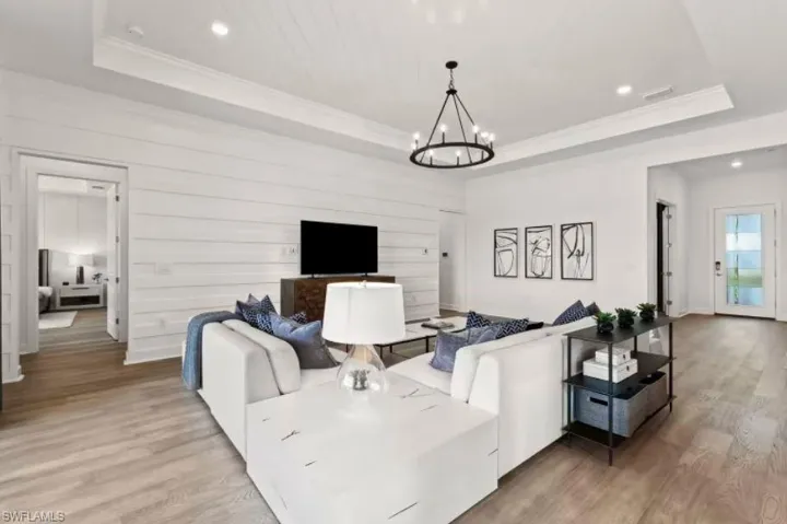 Photos are of a furnished model.