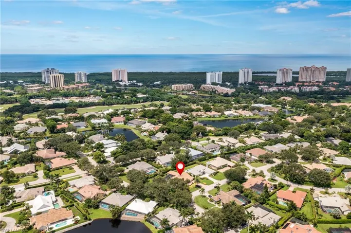 Looking west to the Gulf of Mexico and the Pelican Bay skyline.